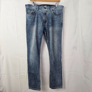 Eddie Bauer Mens Blue Jeans Slim Fit Voyager Flex Stretch Size 36x30 Denim Pants